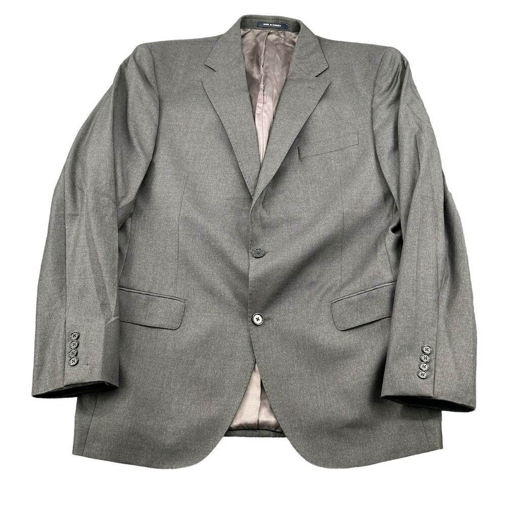 Cremieux Suit Jacket Mens‎ 42L Gray Loro Piana 100% Wool Sport Coat Quiet Luxury